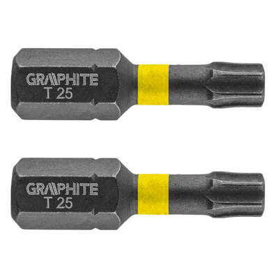 GRAPHITE  56H514 Rázový bit TX25 x 25 mm, 2 ks