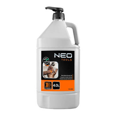 NEO  10-402  Gélová pasta na umývanie rúk na odstránenie odolných nečistôt - 4 litrová fľaša s pumpičkou, oranžová