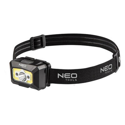 NEO  99-073  Čelovka USB 250 lm COB LED nabíjateľná + pohybový senzor