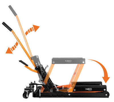 NEO  10-596  Mobilný hydraulický zdvihák pre štvorkolky a motocykle. Nosnosť 680 kg
