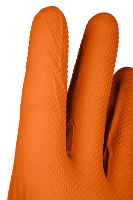 NEO  97-690-M  Perforované nitrilové rukavice, oranžové, 50 kusov, veľkosť M