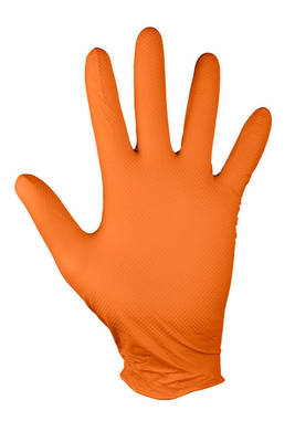 NEO  97-690-L  Perforované nitrilové rukavice, oranžové, 50 kusov, veľkosť L