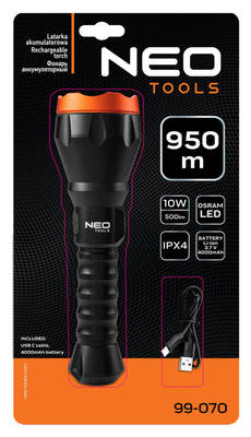 NEO  99-070  Baterka USB C nabíjateľná 500 lm Osram LED