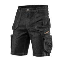 NEO  81-273-XL  Krátke pracovné šortky DENIM, čierne, 98 % bavlna a 2 % elastan, veľkosť XL/54