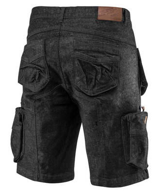 NEO  81-273-XL  Krátke pracovné šortky DENIM, čierne, 98 % bavlna a 2 % elastan, veľkosť XL/54