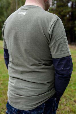 NEO  81-616-L  Pánske tričko CAMO, s dlhým rukávom, zeleno šedé, veľ. L