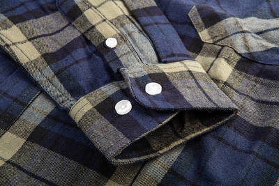 NEO 81-541-S  Flanelová košeľa, modro-olivovo-čierna, S