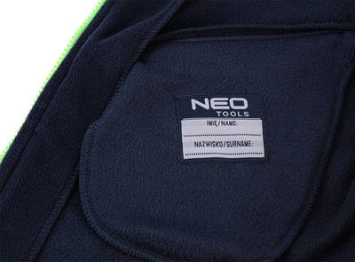 NEO  81-506-L  Pracovná fleece bunda vyrobená z veľmi pevného a odolného polyesterového materiálu s hmotnosťou 300 g / m2 s výstuhami CORDURA, veľ. L