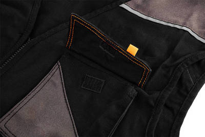 NEO  81-268-M Pracovná vesta HD Slim, odopínateľné vrecká, čierno-sivá, veľ. M