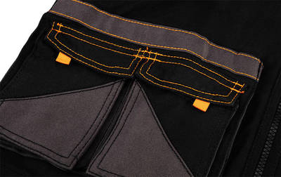 NEO  81-268-XL Pracovná vesta HD Slim, odopínateľné vrecká, čierno-sivá, veľ. XL