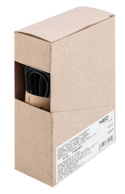 NEO  82-390  Šnúrky do pracovných topánok 120 cm, čierne