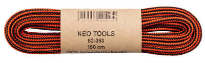 NEO  82-393  Šnúrky do pracovných topánok 150 cm, oranžovo-čierné