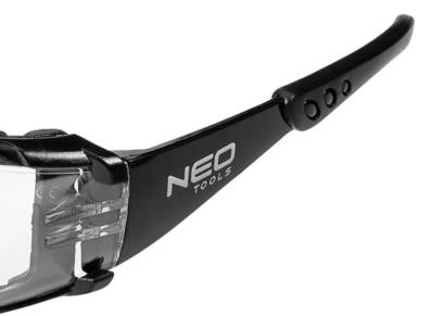 NEO  97-520  Ochranné okuliare s penovou vložkou, biele šošovky, trieda odolnosti FT