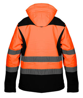 NEO  81-701-M  Pracovná bunda reflexná, softshell s kapucňou, oranžová, veľkosť M