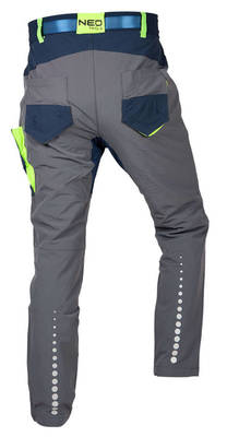 NEO  81-231-XL Pracovné nohavice do pása PREMIUM s opaskom, 4 way stretch, sivé, zloženie : 90% polyamid, 10% elastan, gramáž : 170g/m2, veľ.XL