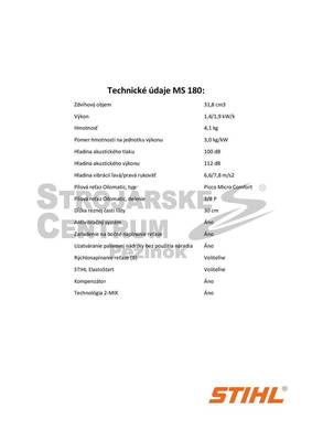 STIHL  MS 180  Motorová píla 1,4 kW
