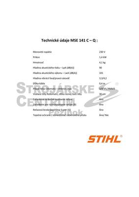 STIHL  MSE 141 C-Q  Elektrická píla 1,4kW