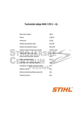 STIHL  MSE 170 C-Q  Elektrická píla 1,7 kW