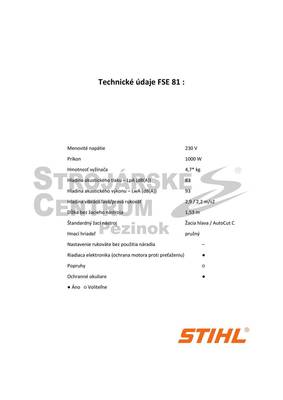 STIHL  FSE  81  Elektrický vyžínač 1000 W