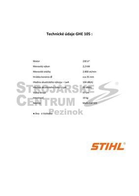 STIHL  GHE 105  Záhradný drvič  2,2 kW