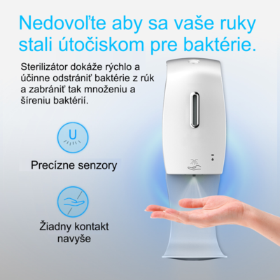 061421  Automatický bezkontaktný sprejový dávkovač nástenný, 600 ml
