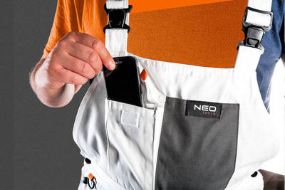 NEO  81-120-M  Pracovné nohavice, biele, veľkosť M/50