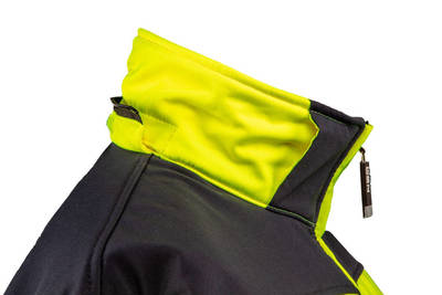 NEO  81-700-M  Pracovná bunda reflexná, softshell s kapucňou, žltá, veľkosť M