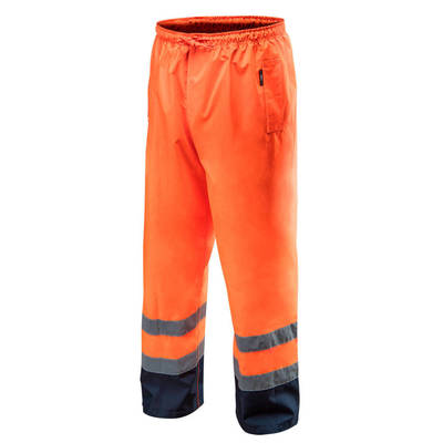 NEO  81-771-M  Reflexné pracovné nohavicové nohavice, nepremokavé, oranžové, veľkosť M