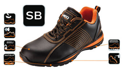 NEO  82-106  Bezpečnostná obuv SB, koža, oceľová špička, veľkosť 45