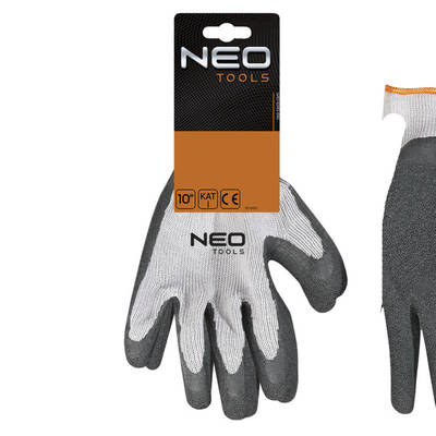 NEO  97-600  Pracovné rukavice textil, guma 10"