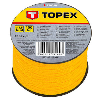 TOPEX  13A910  Šnúrka murárska, 100 m