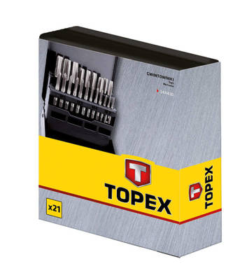 TOPEX  14A430  Sada závitníkov, M3 - M12, 21 ks