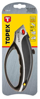 TOPEX  17B175  Nôž s  lichobežníkovou čepeľou , ochranná rukoväť