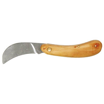 TOPEX  17B639  Nôž montérsky so zahnutou čepeľou drevená rúčka