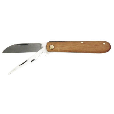 TOPEX  17B658  Nôž montérsky s dvoma čepeľami drevená rúčka