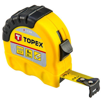 TOPEX  27C308  Zvinovací meter, ocel 8 m x 25 mm