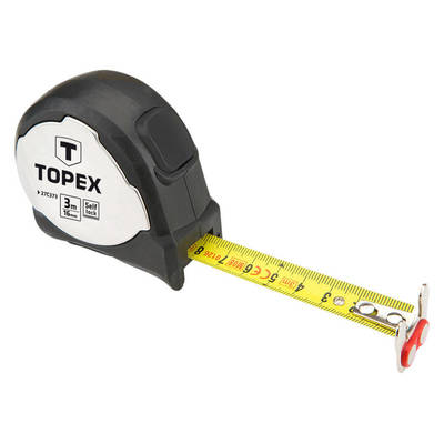 TOPEX  27C373  Zvinovací meter, ocel 3 m x 16 mm s magnetom