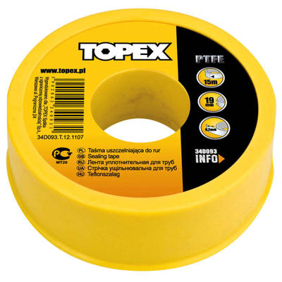 TOPEX  34D093  Páska teflónova, 15 m x 19 mm x 0.2 mm