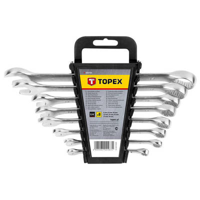 TOPEX  35D756  Kľúče očkoploché 6-19 mm, 8 ks