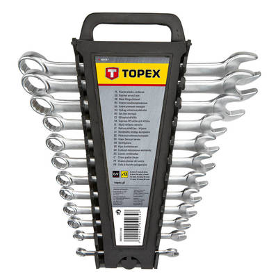 TOPEX  35D757  Sada kľúčov očko - vidlica, 6 -22 mm, 12 ks