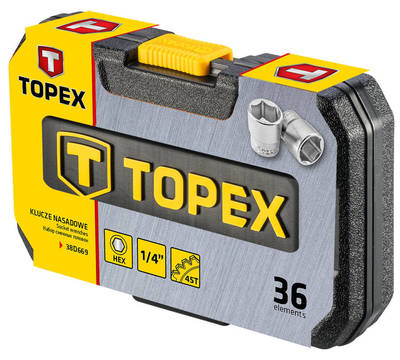 TOPEX  38D669  Gola sada 1/4", 36ks