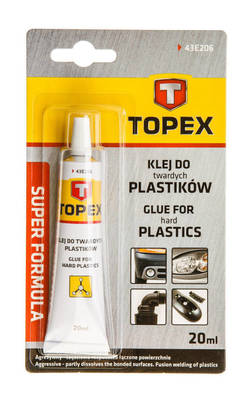 TOPEX  43E206  Lepidlo na tvrdé plasty  20ml