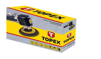 TOPEX  74L215  Pneumatická vibračná brúska, 150 mm, 9 000 otáčok za minútu