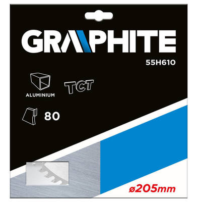 GRAPHITE  55H610  Rezací kotúč  vidiový 205 x 30 mm, 80 zuby na hliník