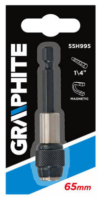 GRAPHITE  55H995  Guľový kĺb držiak bitov 65 mm, 1 / 4 "