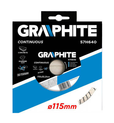 GRAPHITE  57H640  Diamantový kotúč, 115 22.2 mm, kontinuálne RIM