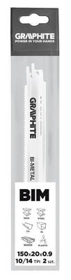 GRAPHITE  57H950  Píly chvostovky, 150 x 20 x 0,9 mm, 10/14 TPI, 2 ks