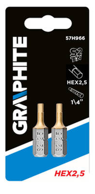 GRAPHITE  57H966  Bity,  imbus 2,5 x 25 mm, 2 ks