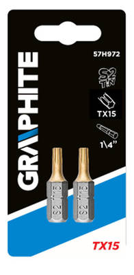 GRAPHITE  57H972  Bity Torx TX15 x 25 mm, 2 ks