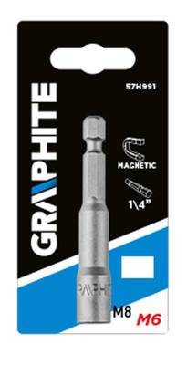 GRAPHITE  57H991  Magnetický držiak, 6 x 65 mm, 1 / 4 "